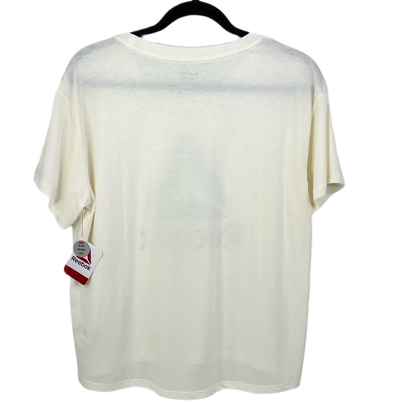NEW Reebok Women's Infinity Short Sleeve Cropped Jersey Relaxed Fit Tee Shirt L - Picture 4 of 8